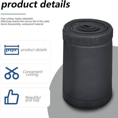 غطاء منظم كابل محرك التصيد البحري، غطاء كابل نيوبرين أسود مقاس 60 بوصة لأسلاك محرك التصيد in Kuwait