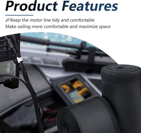 غطاء منظم كابل محرك التصيد البحري، غطاء كابل نيوبرين أسود مقاس 60 بوصة لأسلاك محرك التصيد in Kuwait