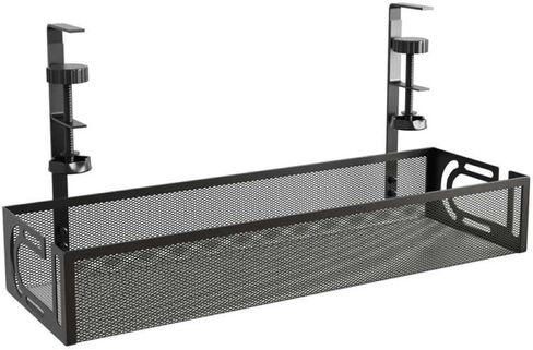 Cable Management Tray for Desk, 15.7"", No Drill Installation, Multipurpose Under Desk Organizer (Black), Large in Saudi Arabia