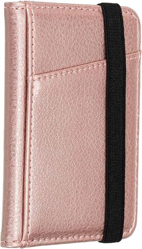 MECCANIXITY Adhesive Phone Wallet PU Stick on Card Holder Elastic Storage for Smart Phones or Cases Rose Gold in Saudi Arabia
