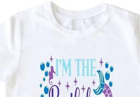 Toddler Baby Girl Birthday T-Shirts Mermaid Birthday Girl Shirt Birthday Gift 1-5T in Saudi Arabia
