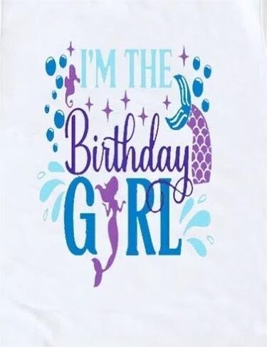 Toddler Baby Girl Birthday T-Shirts Mermaid Birthday Girl Shirt Birthday Gift 1-5T in Saudi Arabia