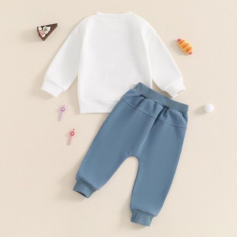 Pudcoco Toddler Baby Boys First Birthday Outfit One Lucky Duck Mallard Sweatshirt and Jogger Pants Set in Saudi Arabia