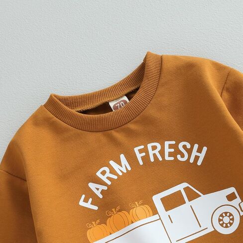 BeQeewll طفل رضيع الأولاد هالوين الزي Boo رسالة طباعة Crewneck البلوز الصلبة السراويل مجموعة ملابس عيد الهالوين الطفل الخريف in Kuwait