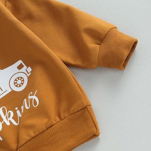BeQeewll طفل رضيع الأولاد هالوين الزي Boo رسالة طباعة Crewneck البلوز الصلبة السراويل مجموعة ملابس عيد الهالوين الطفل الخريف in Kuwait