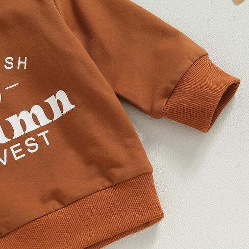 BeQeewll طفل رضيع الأولاد هالوين الزي Boo رسالة طباعة Crewneck البلوز الصلبة السراويل مجموعة ملابس عيد الهالوين الطفل الخريف in Kuwait