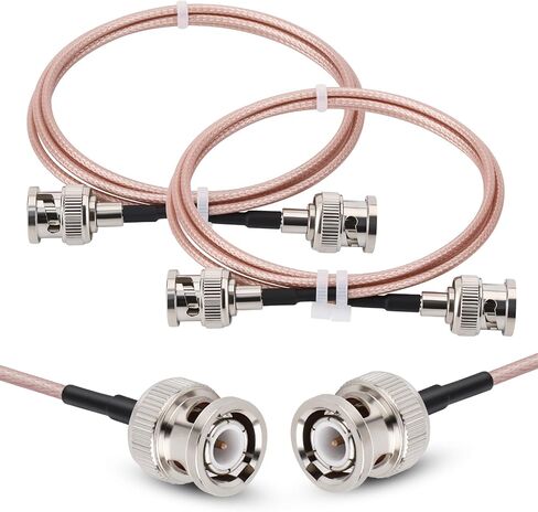 50 Ohm BNC Cable 2FT 2 Pack BNC Male to Male Connector Cable RG316 Coaxial Cable Antenna Radio Extension Jumper Cable in Saudi Arabia
