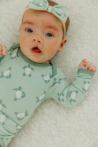 Copper Pearl Long Sleeve Bodysuit Baby: Ultra Soft Baby for Newborns, Boys, and Girls - Stylish, Comfortable, Overlap Shoulders, Premium Knit Fabric - 6-12 Months, Ace in Saudi Arabia