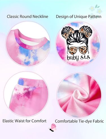 NAPU Baby Girl Clothes, Tie Dye Girls Sweatsuit Set Long Sleeve 2 Piece Baby Girls Tracksuit Toddler Fall Outfits for Girls in Saudi Arabia
