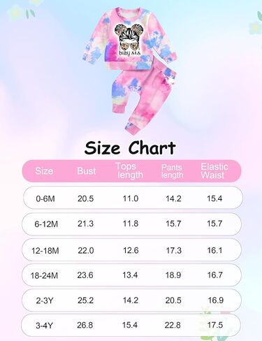 NAPU Baby Girl Clothes, Tie Dye Girls Sweatsuit Set Long Sleeve 2 Piece Baby Girls Tracksuit Toddler Fall Outfits for Girls in Saudi Arabia