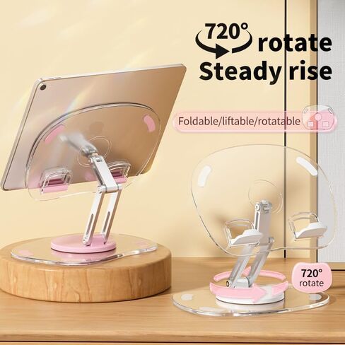 Aluminium Alloy Foldable Rotation Tablet Stand & Phone Stand Adjustable Holder Universal Colorful Holder (yellow) in Saudi Arabia
