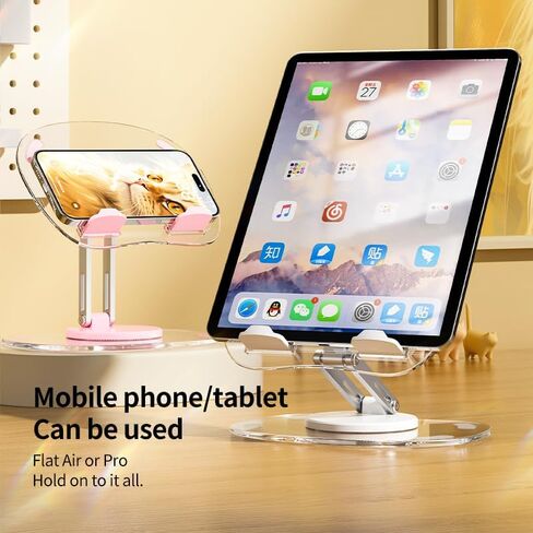 Aluminium Alloy Foldable Rotation Tablet Stand & Phone Stand Adjustable Holder Universal Colorful Holder (yellow) in Saudi Arabia