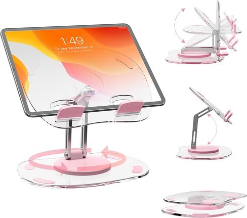 Aluminium Alloy Foldable Rotation Tablet Stand & Phone Stand Adjustable Holder Universal Colorful Holder (yellow) in Saudi Arabia