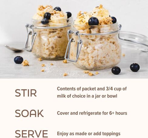 Lacsnac Variety Pack Lactation Overnight Oats (6 Count) - Lactation Supplement for Nursing Moms made with Whole Grain Oats, Flax Seeds, and Brewer’s Yeast, Promotes Lactation & Healthy Breast Milk Supply, GMO-free, Vegan, Gluten-free in Saudi Arabia