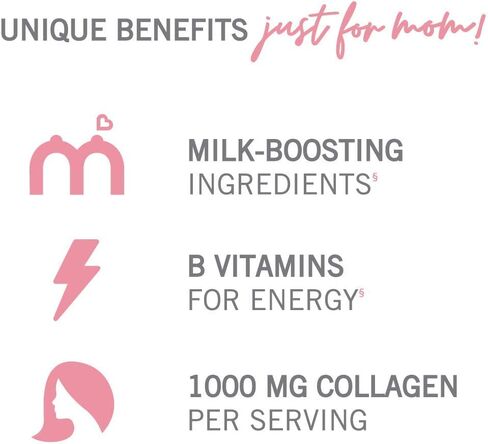 Munchkin® Milkmakers® Lactation Drink Mix Supplement with B Vitamins/Collagen/Fenugreek & Milk Thistle for Breastfeeding Moms, Berry Lemonade, 14 Count in Saudi Arabia