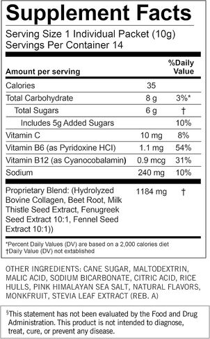 Munchkin® Milkmakers® Lactation Drink Mix Supplement with B Vitamins/Collagen/Fenugreek & Milk Thistle for Breastfeeding Moms, Berry Lemonade, 14 Count in Saudi Arabia