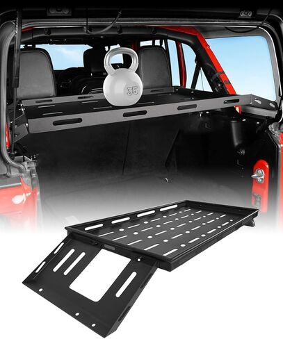 حامل سلة البضائع الخلفي لسيارة Jeep Wrangler JK، حامل تخزين الأمتعة لملحقات Wrangler JK 2011-2017، رف صندوق السيارة المعدني الصلب JK 4 أبواب (بدون مثقاب) in Kuwait