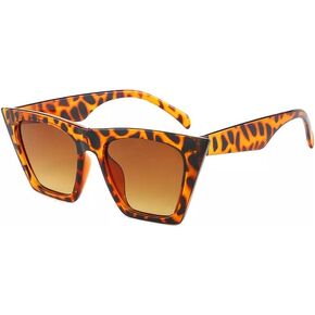 Cat Eye Sunglasses Women, Vintage, Square Frame,Trendy Retro Cateye Sunglasses Tortoiseshell