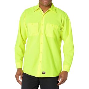 Red Kap mens Long Sleeve Enhanced Visibility Work ShirtShirt
