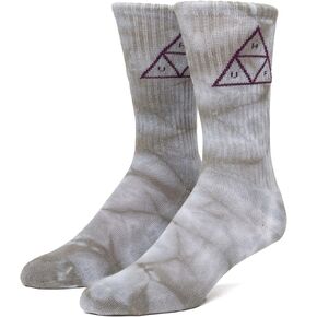 HUF Triple Triangle Tiedye Crew Sock, Black, O/S