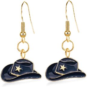 Cowgirl Boot Hat Western Earrings for Women Cowboy Hat Boho Dangle Earrings Western Drop Earrings for Ladies