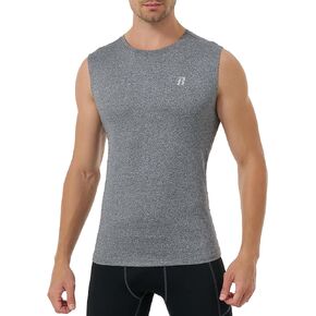 Runhit Sleeveless Compression Shirt Men Athletic Base Layer Shirts