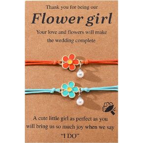Flower Girls Bracelet Daisy Flower Girl Proposal Bracelet Flower Girl Gift Jewelry for Girls