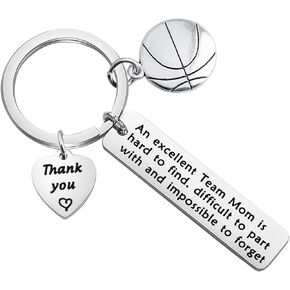 POTIY Team Mom Jewelry Team Gift Basketball Keychain An Excellent Team Mom