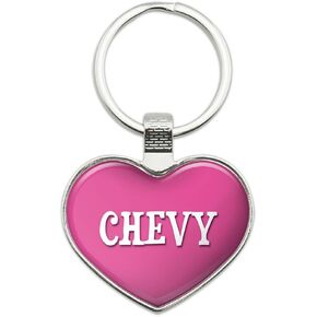 GRAPHICS & MORE Metal Keychain Key Chain Ring Pink I Love Heart Names Male C Cayd - Chevy