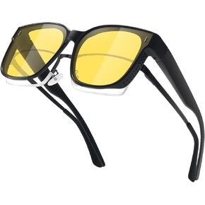 MEETSUN Oversized Fit Over Glasses Sunglasses for Women Trendy Square Polarized UV Protection Sun Glasses for Driving