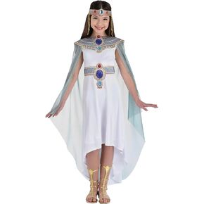White Cleopatra Polyester Dress - XLarge (14-16), 1 Count - Stunning, Luxurious & Elegant - Majestic & Unique Costume For Themed Events & Party Dress Ups