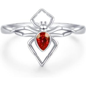 TRISHULA Bat Ring for Women 925 Sterling Silver Adjustable Halloween Bat Spider Open Ring Vampire Bat Spider Thumb Rings Jewelry Gift for Mom Daughter Wife