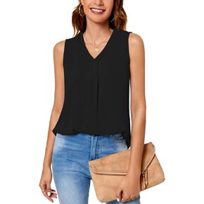 Aodemo Women's 2024 Summer Dressy Chiffon Blouse Petal Short Sleeve V Neck Tunic Tops Office Work Shirt for Leggings
