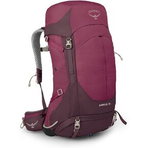 Osprey Sirrus 36L Women's Hiking Backpack, Elderberry Purple/Chiru Tan