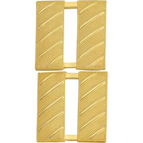 Smith & Warren 1-1/8"H Captain bars Collar Brass Rank Insignia Embossed (Textured) Gold Finish Police Military Uniform Pin
