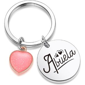 ZNOSVEI Abuela To Be Keychain Spanish Grandma Gift For Abuela Keychain For Women Mom In Law Gift From Grandson