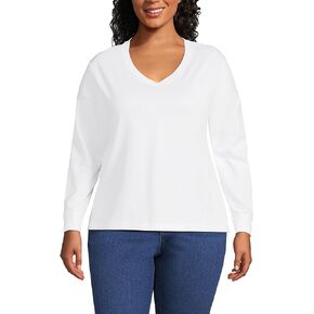 Lands' End Women's Long Sleeve Super T Vneck