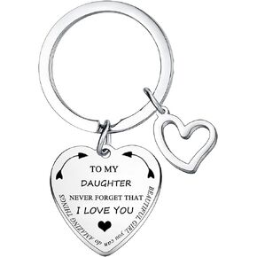 إلى ابنتي سلسلة المفاتيح هدايا ابنة من أمي أبي هدية عيد ميلاد لابنتها هدايا ملهمة من الأب الأم هدايا عيد الميلاد لابنتها in Kuwait
