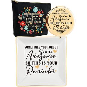 Christmas Gifts for Women Daughter Sister Friend,You are Awesome Bag,Thank You Makeup Bag,You are Awesome Trinket Dish,Encouragement Gifts for Women,Awesome Gifts for Women,Thank You Gifts for Women