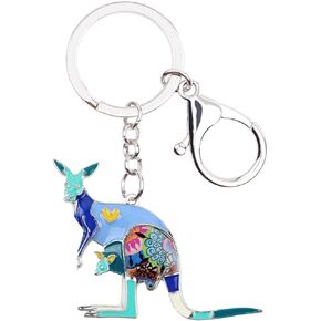 Enamel Alloy Australia Kangaroos Keychain Accessories for Women Girls Bag Wallet Car Charms