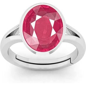 LMDPRAJAPATIS Natural Ruby 925 Sterling Silver Ring for Men Or Women's 4.25 Ct