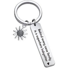 Nothers RSZOTW Babysitter Gift Nanny Jewelry Babysitter Appreciation Keychain Daycare Provider Keychain Caretaker Gift Babysitter Jewelry Babysitter Thank You Gift Babysitter Keychain