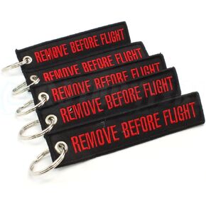 Rotary13B1 Remove Before Flight Keychain - Black/Red