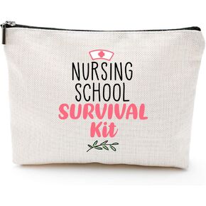 Nursing Survival Kit-Nurse Gifts,Nursing Student Gifts for Women,Nurse Practitioner Gifts,Best Nurse Ever, Waterproof Cosmetic Bag