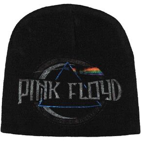 Pink Floyd Beanie Hat Cap Dark Side of The Moon Album Logo Official Black Size One Size