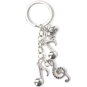 جوكوك سلسلة مفاتيح بتصميم نوتة موسيقية للنساء والرجال، سلاسل مفاتيح موسيس للاولاد والبنات، هدايا بطابع الموسيقى للمراهقين، هدايا عيد الميلاد والكريسماس للاصدقاء والعائلة، فضي، S in Kuwait