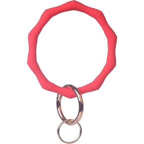 YAKA Silicone Wrist Keychain Circle Bracelet Rubber Bangle Round Keyring Holder