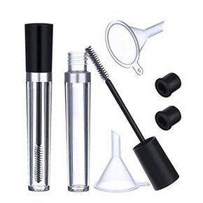 DNHCLL 2 PCS 8 mL Empty Mascara Tubes With Eyelash Wand, Rubber Inserts and Funnels for Castor Oil, Ideal Kit for DIY Cosmetics