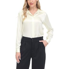 Women's Silk Blouse 100% Silk Long Sleeves Shirt