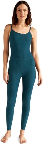 Beyond Yoga Spacedye Uplevel Midi Women’s Jumpsuit - Moisture-wicking - Polyester-lycra Blend - UV Protection Blue Gem Heather XS (US Women's 2-4) One Size in Saudi Arabia